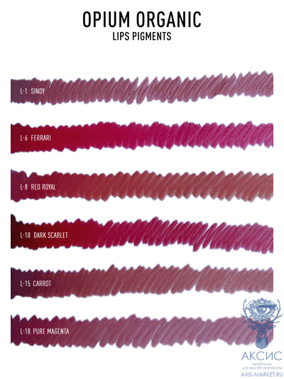 L6 FERRARI ORGANIC пигмент для губ 6мл (OPIUM COLORS) AS-Company