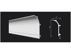 Потолочный плинтус для подсветки DECOR-DIZAYN DD520, из дюрополимера, под покраску, ударопрочный, 2 метра