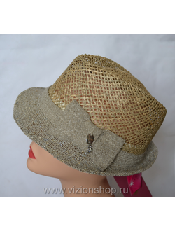 шляпа Федора вязаная из соломки Италия фото
