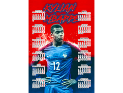 Календарь настенный Kylian Mbappe Lottin, Килиан Мбаппе Лоттен №9