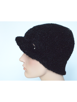 Черная зимняя кепка жокейка Vizio Италия 7006 V