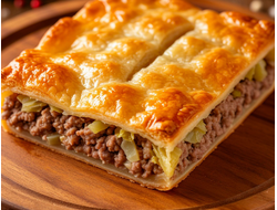 Пирог с фаршем и капустой