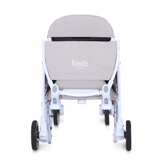 Коляска прогулочная Nuovita Giro Lux Beige, Bianco/Бежевый, Белый