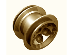 ! Б/У - Wheel 36.8mm D. x 26mm VR with Axle Hole x Shape, Dark Gray (22253) - Б/У