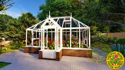 Теплица из алюминия и стекла с холлом ЕЛИЗАВЕТА XSP 5х3,5