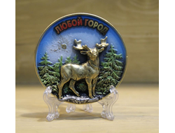 МАГНИТ ЛИТОЙ ОЛЕНЬ ЦВЕТНОЙ, ОПТ