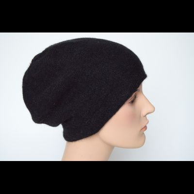 Черный берет вязаный из альпака Vizio Италия 5122