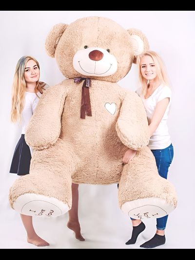 Гигантский плюшевый медведь 260 см кремовый Феликс