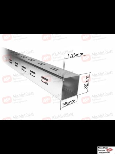 3824 Базис хром колонна перфорированная с 4-х сторон 38x38 мм H-2400 мм