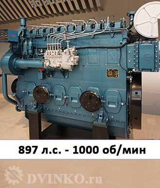 Судовой двигатель XCW6200ZC-3 897 л.с. - 1000 об/мин