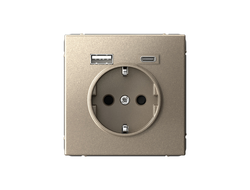 Systeme Electric ArtGallery Шампань Розетка 16А с 2 USB A+C, 5В/2,4А/3,0А, механизм GAL000532