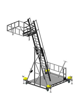 стремянка передвижная алюминиевая для авто и ж/д цистерн