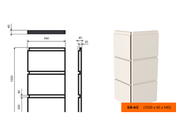 Фасадный Боссаж (Руст) из пенополистирола с покрытием LEPNINAPLAST(Лепнинапласт)  БВ-4/2