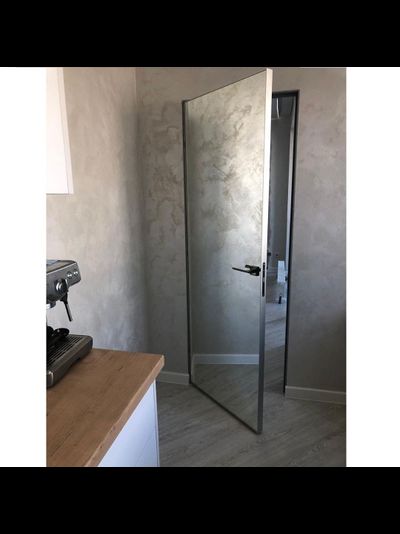 PRESTIGE. h2000/ ЗЕРКАЛО ГРАФИТ С ДВУХ СТОРОН (ULTRA 19)/ АЛЮМИНИЕВАЯ КРОМКА МАТОВЫЙ ХРОМ