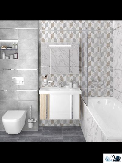 Плитка настенная Laparet Blanco белая мозаика 08-00-01-2678 20х40 см