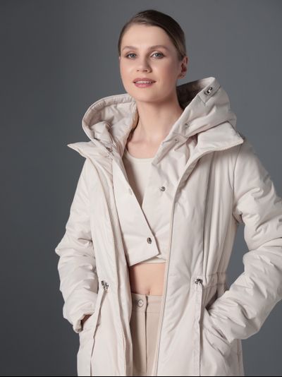 Пальто 25317 слоновая кость