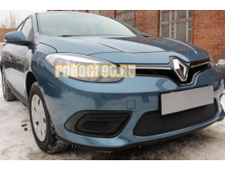 Защита радиатора Renault Fluence 2013- black верх