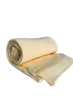 Плед вязаный "Шишки" 110*160 ваниль