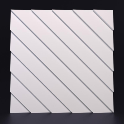 Гипсовая 3D панель "Рейка диагональная"