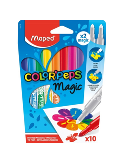 Фломастеры MAPED COLOR-PEPS MAGIC меняющие свой цвет, 10 цветов, 844612