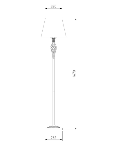 Торшер с абажуром Eurosvet Selesta 01003/1 белый с золотом