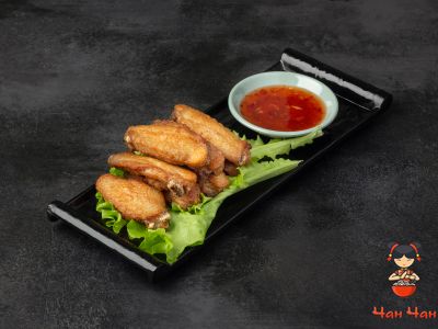 Хрустящие крылышки с чесноком 6шт