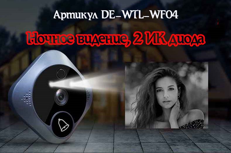 DE-WTL-WF04 Автономный беспроводной надверный комплект (монитор 7" + панель вызова) с шлюзом LAN