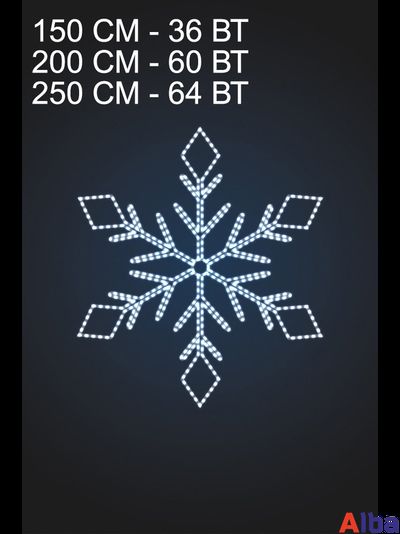 Световое панно Снежинка - 6 2,5 м