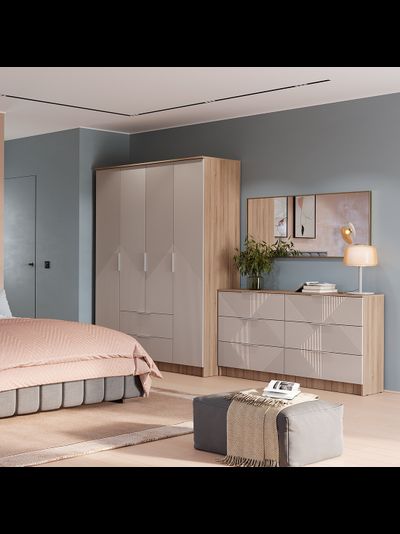 Эмилия КМ-04 комод Дуб смоки/Айриш (MF03)