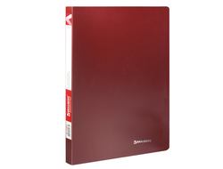 Папка пластик скоросшивателем Brauberg  красная до 100л