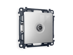 Розетка TV оконечная 50-870 MHz 1dB Серебро глянец - Ambrella Volt - ALFA