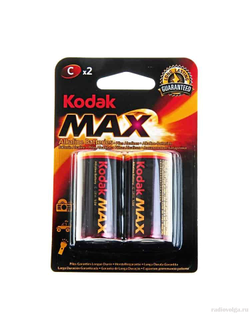 Алкалиновая батарейка бочонок Kodak Max C 1.5V [ по 2 шт ]