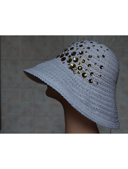 шляпа с клепками женская летняя купить