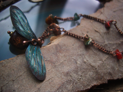 Бохо-подвеска "Полуденный мотылёк августа"