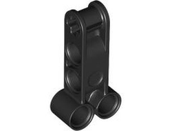 Technic, Axle and Pin Connector Perpendicular Double 4L, Black (98989 / 6428363)