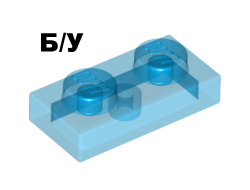 ! Б/У - Plate 1 x 2, Trans-Dark Blue (3023 / 4101694 / 4130375 / 4195316 / 4260426 / 6240215) - Б/У