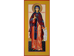 Аполлинария, Святая Преподобная. Рукописная мерная икона.