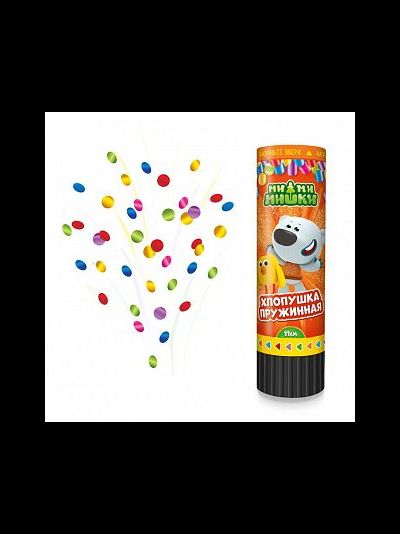 Хлопушка пружинная «Ми-Ми-Мишки» Блеск мини конфетти 11 см