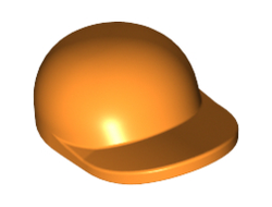 Minifigure, Headgear Cap - Short Curved Bill, Orange (4485b / 4583147)