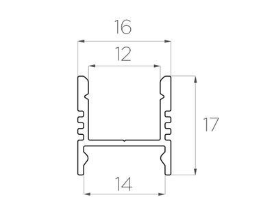 Алюминиевый профиль 4L-1617-S ANOD