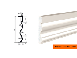 Фасадный молдинг из пенополистирола с покрытием LEPNINAPLAST (Лепнинапласт)  МВ-250/2
