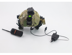 Шлем Fast с ПНВ, радиостанцией и наушниками (26050S) - Easy&Simple