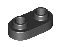 Plate, Round 1 x 2 with Open Studs, Black (35480 / 6210270)