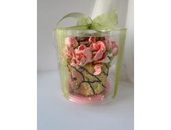 Кулич с зефиром ручной работы