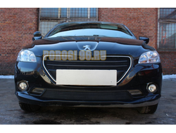 Защита радиатора Peugeot 301 2013- black низ