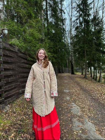 Стеганое пальто "Родное тепло"