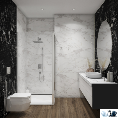 Керамогранит Creto Carrara Elite 80 х 160 см белый