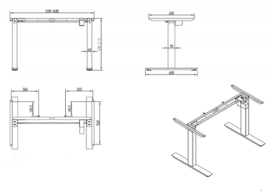 Стол Ergostol Optima для работы сидя-стоя с функцией запоминания положений высоты