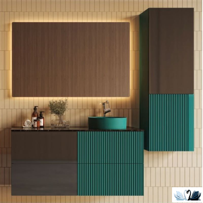 Раковина Creavit Loop LP145-00MT00E-0000 Ментол, сине - зеленая, матовая, диаметром 45 см