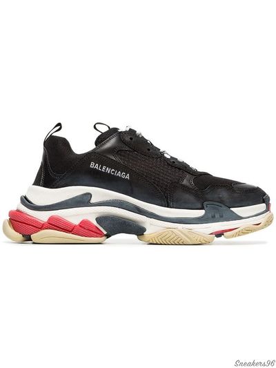 BALENCIAGA TRIPLE S Черные с красные Женские (36-45)